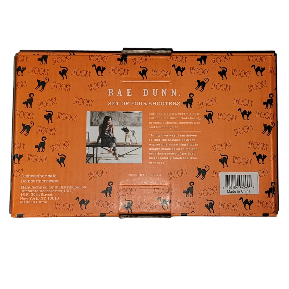 NWT Rae Dunn Set of 4 Halloween Shot Glasses - Picture 2 of 5